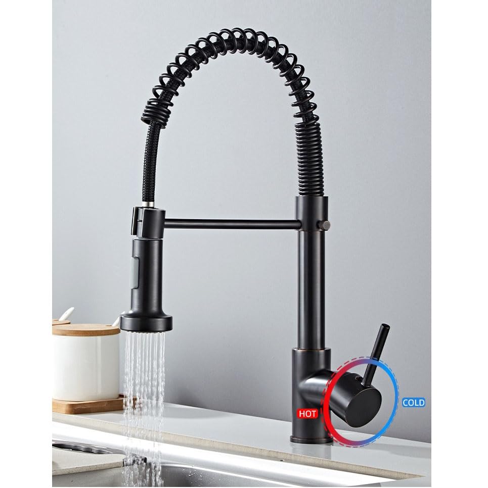 Amazon.co.jp: プルダウン式キッチン水栓、クロムメッキ、シングル